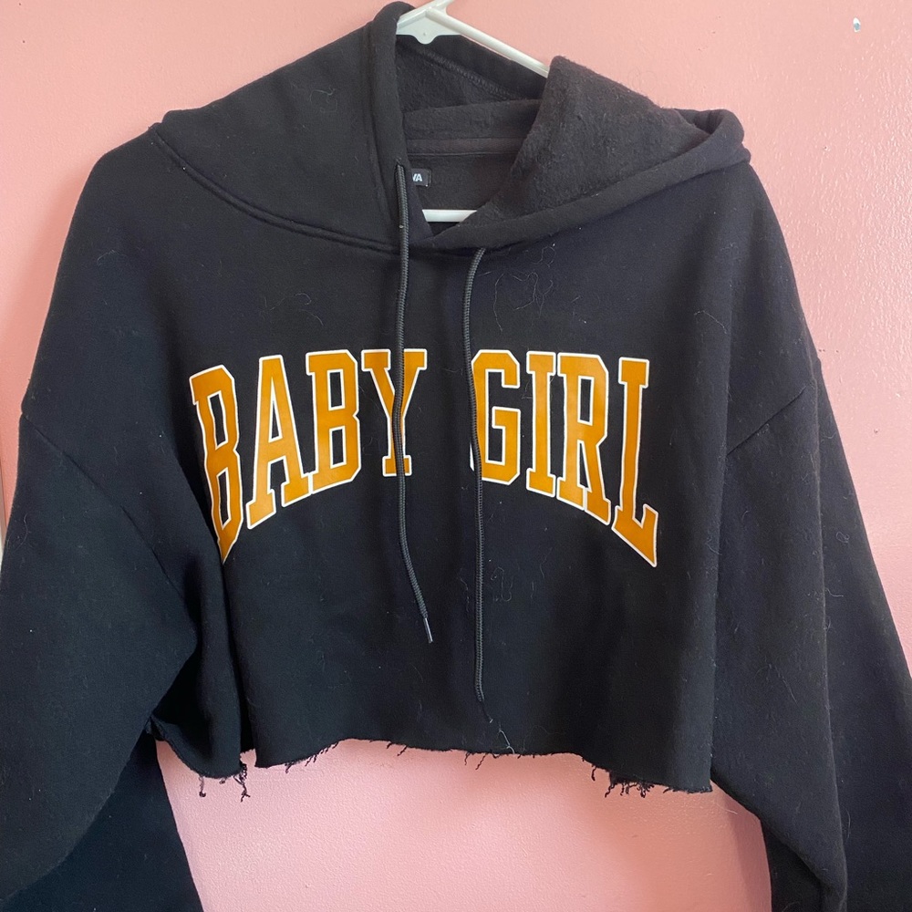 Baby girl cropped hoodie fashion nova